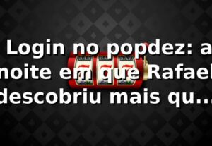 🎰 Login no popdez: a noite em que Rafael descobriu mais que um cassino